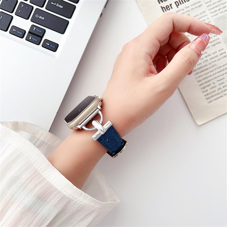 アップルウォッチ 交換ベルト バンド デニム生地 ウエスタンスタイル 調節自由 Apple Watch 8 7 6 5 4 3 2 1 se se2 ultra 交換品 替え ベルト アクセサリー おしゃれ 金属 レディース メンズ 時計バンド 送料無料