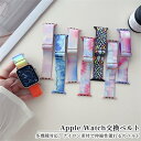 アップルウォッチ 交換ベルト バンド 伸縮性 水彩柄 ナイロン素材 耐摩耗 速乾 レディース カラフルバリエーション Apple Watch 8 7 6 5 4 3 2 1 se se2 交換品 替え ベルト アクセサリー おしゃれ メンズ 時計バンド 非金属 送料無料