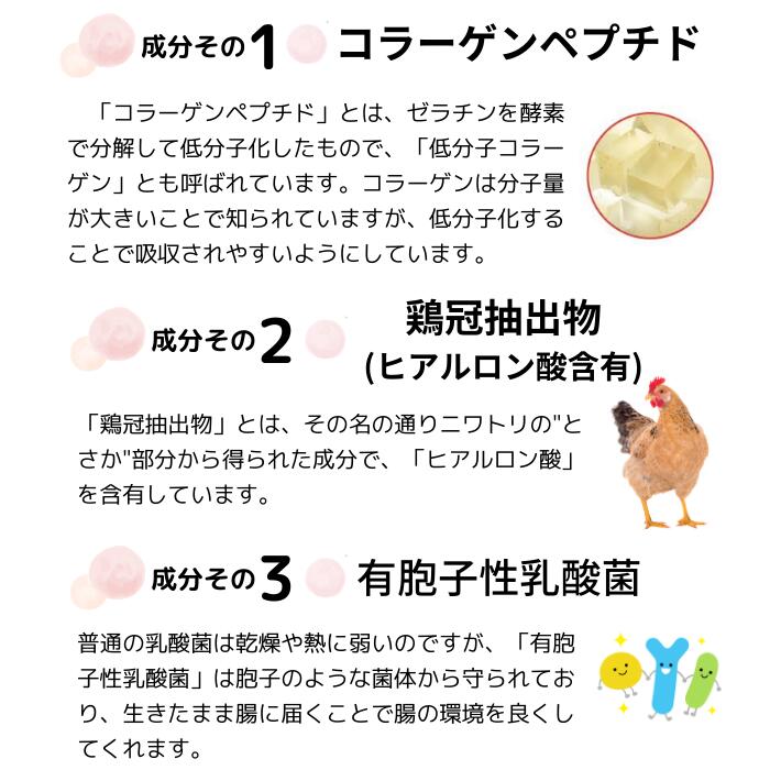 コラーゲンペプチド サプリメント【うるおいコラーゲン 60粒】ヒアルロン酸 ピコ型コラーゲン 乳酸菌 マルトデキストリン ビタミンC ビール酵母 鶏冠抽出物 有胞子性乳酸菌 美容 健康維持 体調管理 健康生活 お肌 手軽【取り寄せ商品】