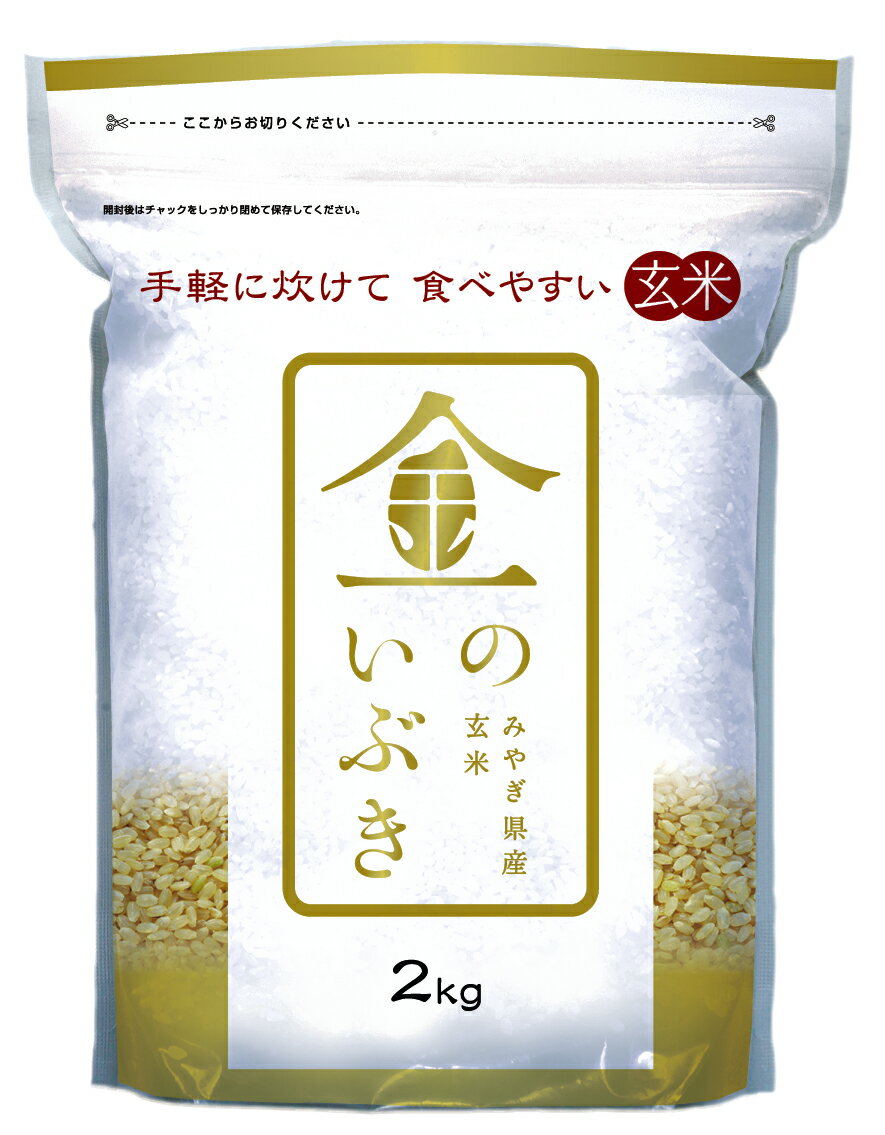 【玄米】元年産 宮城県産金のいぶき2kg　送料無料