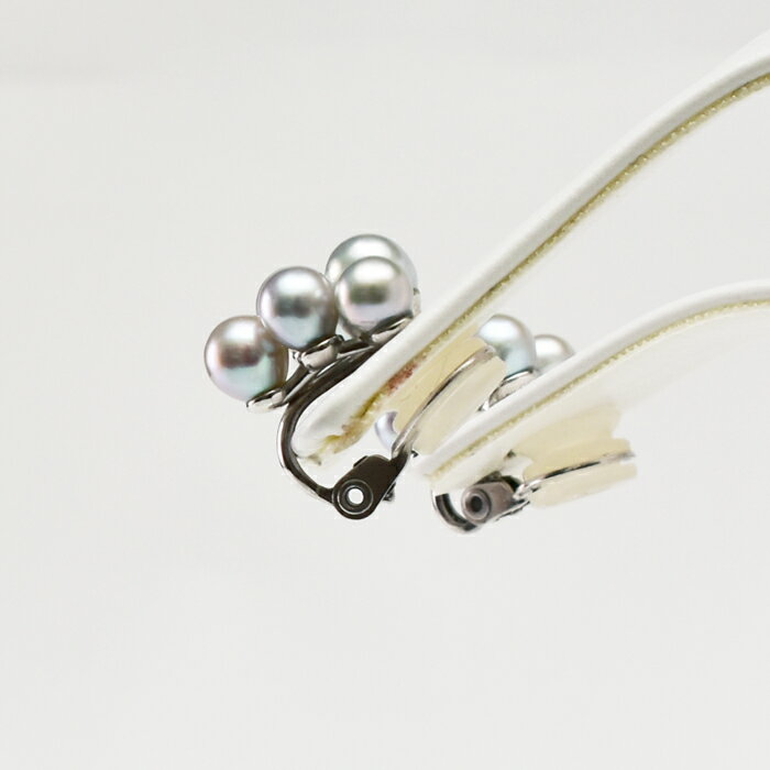 【50%OFF】SVハロン湾産無調色アコヤ真珠ナチュラルブルーイヤリングP5mm