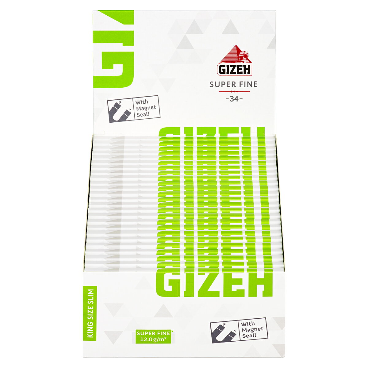 GIZEH ギゼ スーパーファイン キングサイズ・スリム 34枚入×50冊セット スローバーニング 7-20004-61