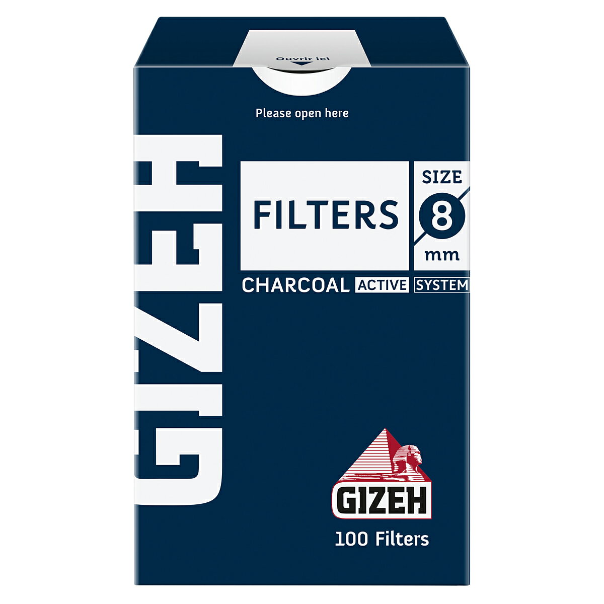 GIZEHギゼレギュラーチャコール(活性炭入り)フィルター100個入(直径8mm)×5箱パック7-25011-30