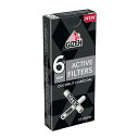 GIZEH ギゼ アクティブフィルター 6mm スリムサイズ ブラック 10個入 (活性炭入り) (直径6mm x 長さ27mm) 7-21015-10