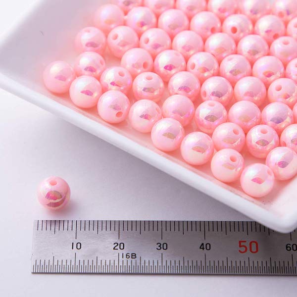 【国内検品済み】ABカラービーズ ミルキーピン...の紹介画像2