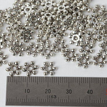 スペーサー 100個【パールクリエイト】業務用 シルバー 8.3mm アクセサリーパーツ ハンドメイド パーツ 素材 材料 イヤリング ブレス ピアス 副資材 アクセサリーキッド 基礎金具
