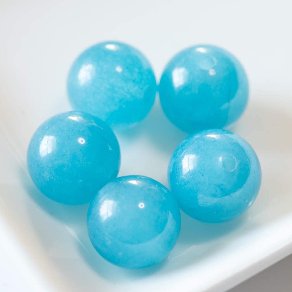 【国内検品済み】天然石 サファイア 青玉 10mm 5粒 S-023 両穴貫通 9月の誕生石 せいぎょく ブルー 丸玉 ラウンド パワーストーン 知性 結婚運 スピリチュアル