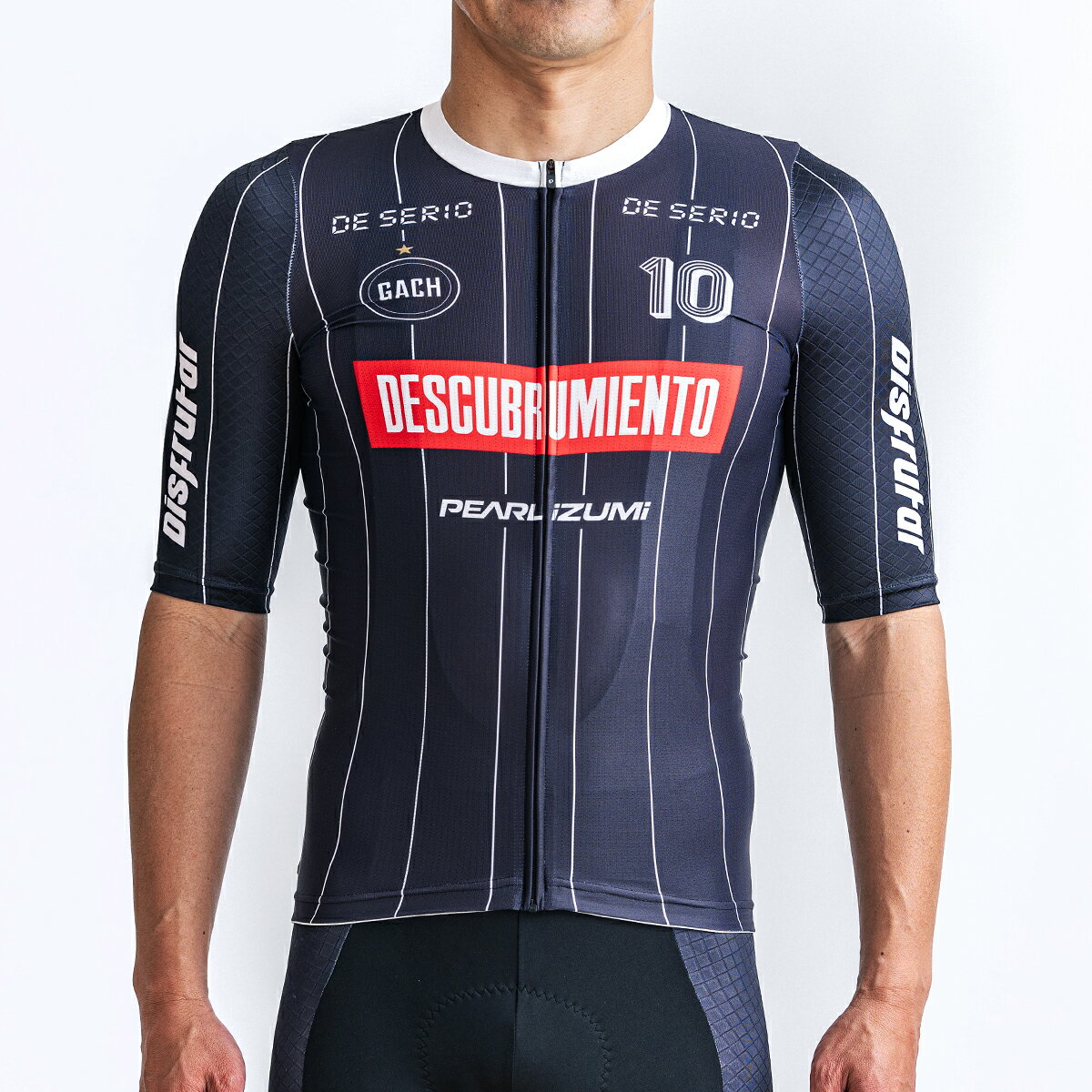 【予約商品・7月下旬お届け】GACH エアスピード ジャージ2025 ブラック 空気抵抗軽減素材を採用したタイトフィットなジャージ パールイズミ