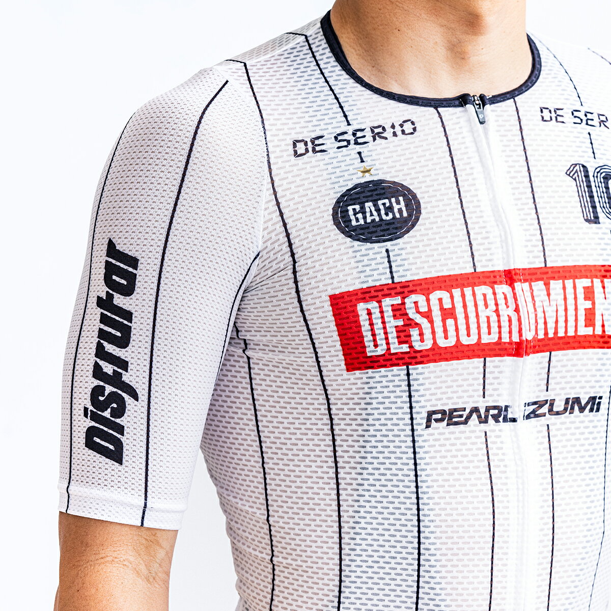 【予約商品・7月下旬お届け】涼しいメッシュ採用 GACH エアメッシュジャージ2025 ホワイト パールイズミ