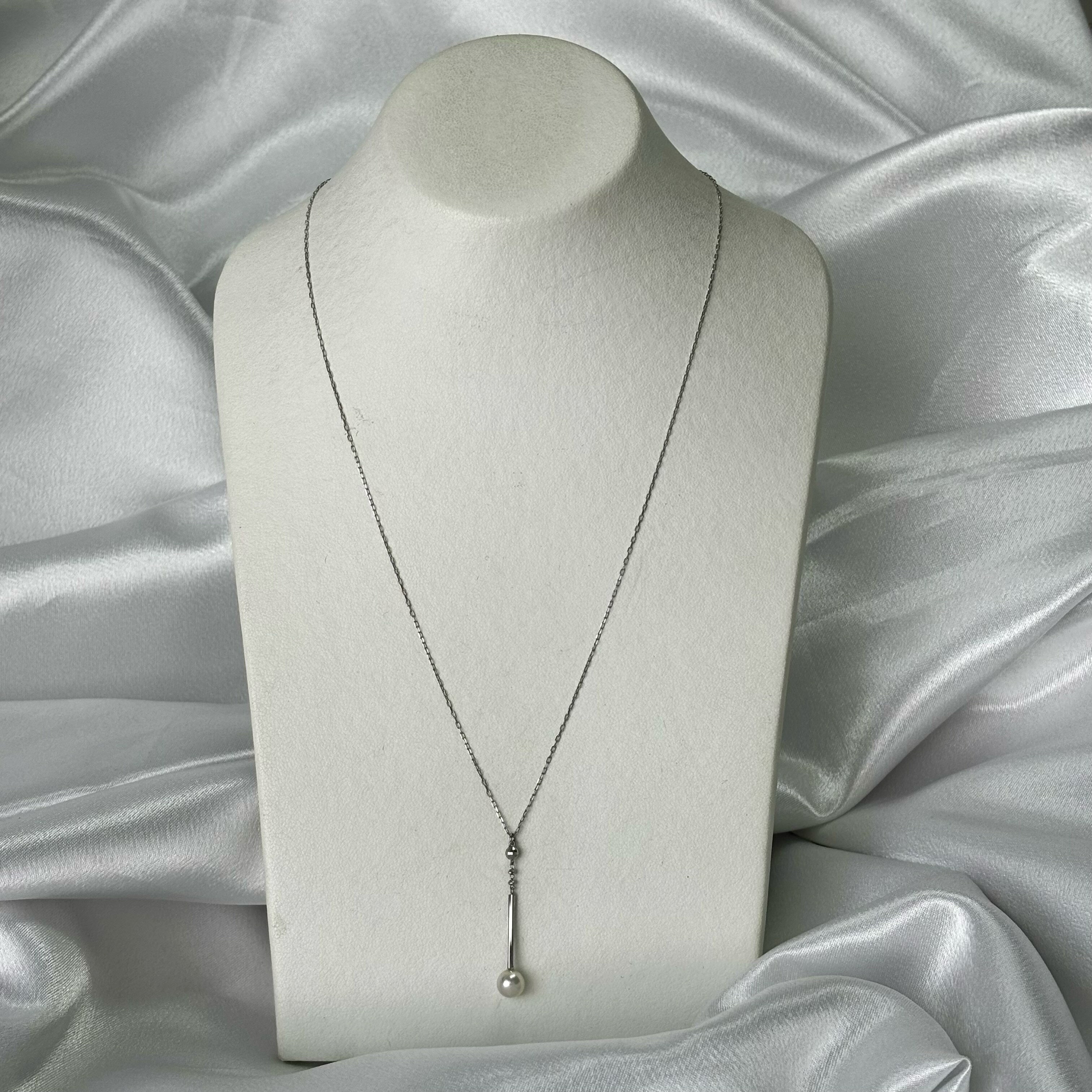 5.5mm　アコヤ真珠ペンダント　K18WG