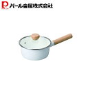 【楽天スーパーSALE中10%OFF】 パール金属公式 ホーロー ガラス蓋 片手鍋 16cm ホワイト ?HB-5300 クレヴィア