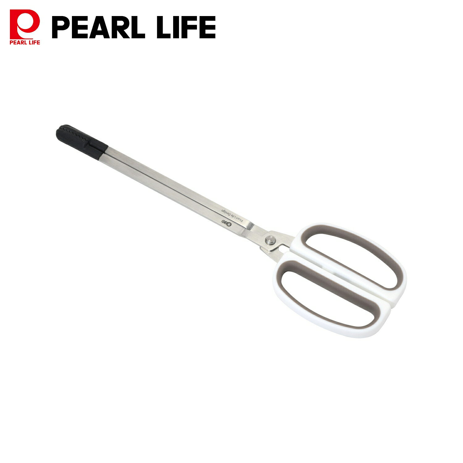 パール金属公式 菜箸 太菜箸 ハンドル付 食洗機対応 シリコーン つかみやすい しぼる レトルト ハサミのようなトング 手CO CC-1722