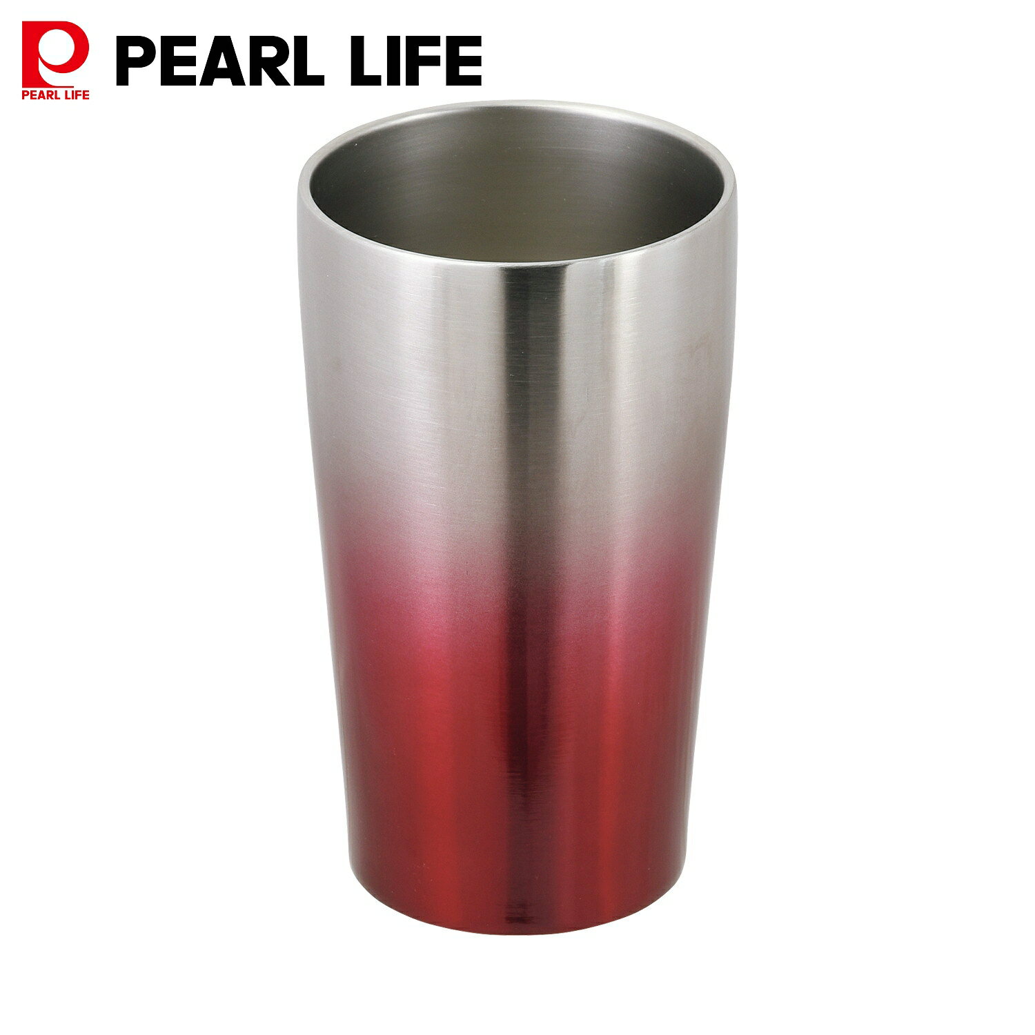 【11月20日20時〜セール開始！】 パール金属公式 真空断熱 タンブラー 420ml 保温 保冷 結露防止 ステンレス製 カップ コップ サテン×レッド ビンテージバー HC-317(3)