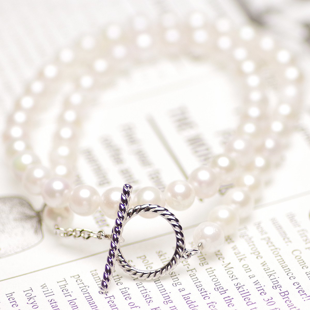 アコヤ真珠 パール ネックレス メンズ 7.5-8.0mm 45cm カジュアル おしゃれ シルバー シンプル 男性 男..