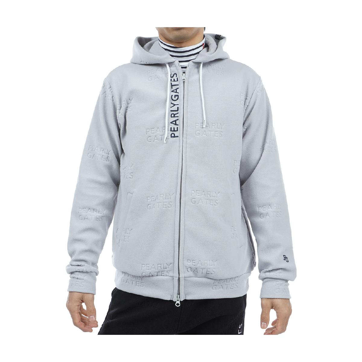 パーリーゲイツ　PEARLY GATES　ロゴパイルジャカード 長袖スウェットパーカー