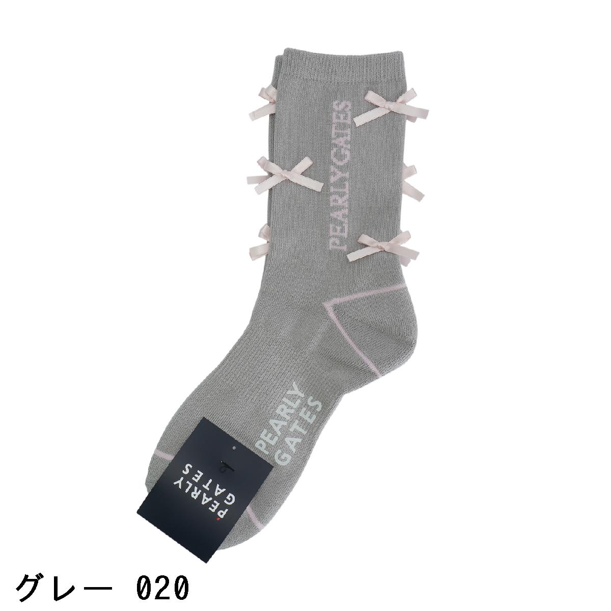 パーリーゲイツ　PEARLY GATES　細リボンミディアムソックス　レディス