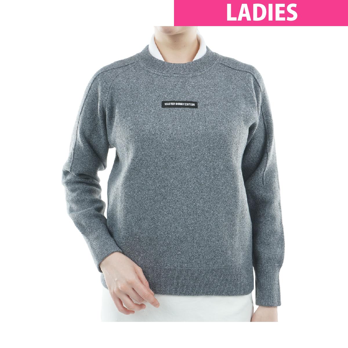 マスターバニーエディション　MASTER BUNNY EDITION　Wジャカードプルオーバー丸首セーター　レディス