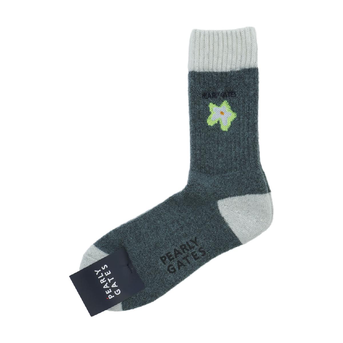 パーリーゲイツ　PEARLY GATES　フラワーモチーフミドルソックス