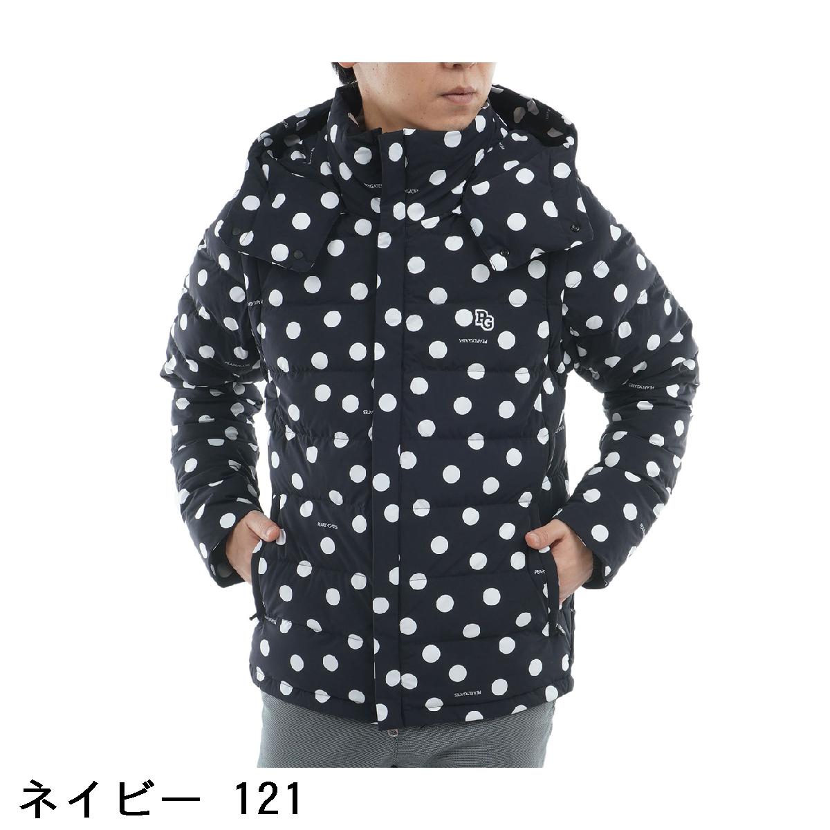 パーリーゲイツ　PEARLY GATES　ストレッチタフタ 2WAYランダムドット柄 フルジップブルゾン