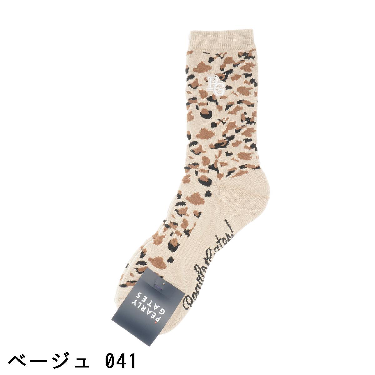 パーリーゲイツ　PEARLY GATES　ヒョウ柄 ミドルソックス