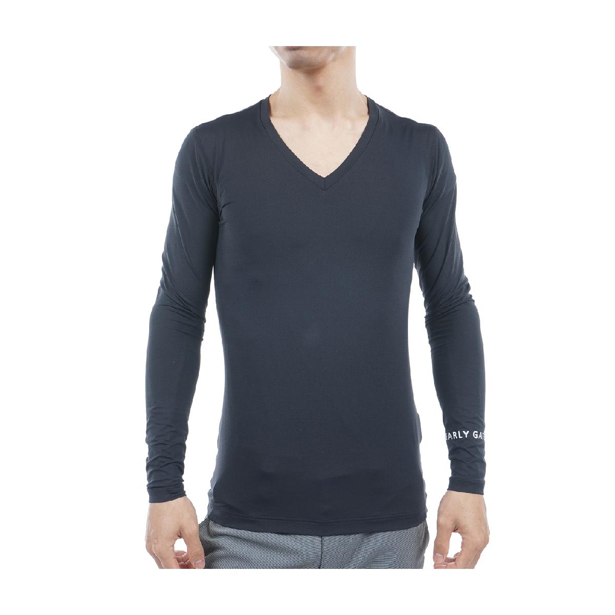 パーリーゲイツ　PEARLY GATES　ベア天竺メッシュ Vネック長袖インナーシャツ