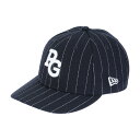 パーリーゲイツ PEARLY GATES NEW ERAコラボピンストライプ柄キャップ
