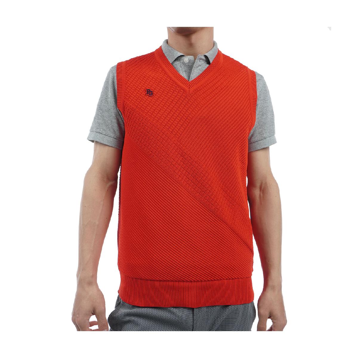 パーリーゲイツ　PEARLY GATES　コットンビーム×アモッサLS ニットベスト