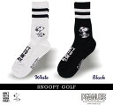 【NEW】SNOOPY GOLF スヌーピーゴルフジョー・クール/スヌーピーレディースミドルソックス PEANUTS642-3986501-B/23C