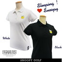 【NEW】SNOOPY GOLF スヌーピーゴルフNEVER STOP SMILING! Sleeping!Snoopy"ZERO AQUA" レディース半袖ポロシャツPEANUTS 642-3960504/23C