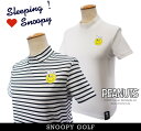 【NEW】SNOOPY GOLF スヌーピーゴルフ吸汗/速乾/UVカット！スペースマスターUVNEVER STOP SMILING! Sleeping!Snoopyレディース半袖モックシャツPEANUTS 642-3967501/23C