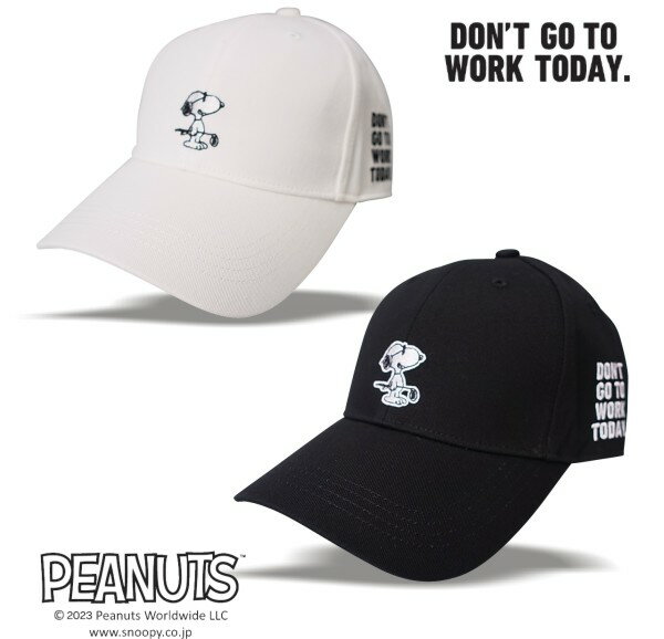【NEW】SNOOPY GOLF スヌーピーゴルフDON'T GO TO WORK TODAY.ジョー・クール/スヌーピーコットンツイルキャップPEANUTS 642-3987100/23C