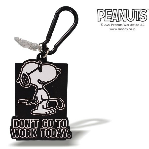 ネームプレート 【NEW】SNOOPY GOLF スヌーピーゴルフDON'T GO TO WORK TODAY.スヌーピーゴルフ ネームプレートネームタグ PEANUTS 642-3984100/23C