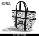 【NEW】SNOOPY GOLF スヌーピーゴルフDON'T GO TO WORK TODAY.ジョー・クール/スヌーピーSNOOPYだらけのトート型カートバッグ PEANUTS642-3981101/23C