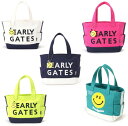 【NEW】PEARLY GATES パーリーゲイツモコモコBIGスマイリー トート型キャンバスカートバッグ チャーム付053-0181236/20AF