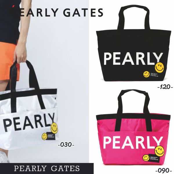 【NEW】PEARLY GATES パーリーゲイツ≪The New Standard≫Smile! Smile! & Bigロゴ! BIGトートバッグ/ボストンバッグ053-5981351/25D【正規品】