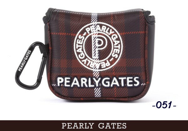 PERALY GATES パーリーゲイツニューサークルロゴ & BROWNチェックパターカバー ツーボール・マレット型用053-3284005/23D