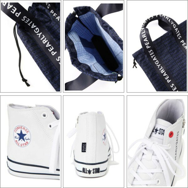 【NEW】PEARLY GATES パーリーゲイツ【PEARLY GATES × CONVERSE】レディース ハイカット スパイクレス ゴルフシューズ トートバッグ＆バンダナ付き 053-2292804/22C