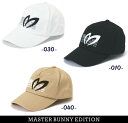 【NEW】マスターバニーbyパーリーゲイツMASTER BUNNY EDITION BIG M ツバ長M型定番系コットンツイルキャップ758-4187409/24B