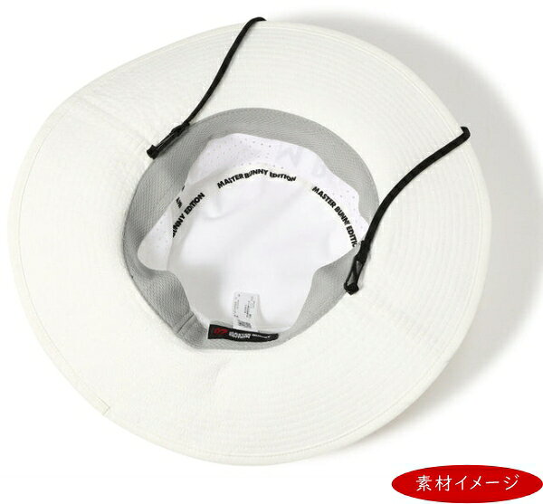 【NEW】マスターバニーbyパーリーゲイツMASTER BUNNY EDITION ”Safari Hat”MBEロゴ & パンチングデコレーションあご紐付きサファリ風バケットハット758-6187609/26B【正規品】