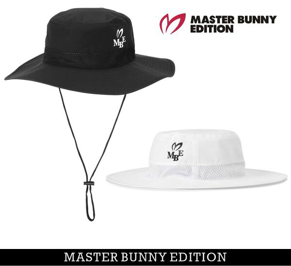 【NEW】マスターバニーbyパーリーゲイツMASTER BUNNY EDITION あご紐付きつば広メッシュハット 758-6287709/26C【正規品】
