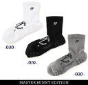 【NEW】マスターバニーbyパーリーゲイツMASTER BUNNY EDITION 立体構造3DメンズサークルロゴL字型ソックス MADE IN JAPAN 758-4186203/24A