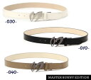 【NEW】マスターバニーbyパーリーゲイツMASTER BUNNY EDITION ”BIG M”バックル=3cm幅= 凸ロゴ合皮ベルト758-5182401/...