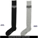 【NEW】マスターバニーbyパーリーゲイツMASTER BUNNY EDITION HEEL HOLDラメ2ラインレディースニーハイソックス＜抗菌防臭＞ MADE IN JAPAN 758-4186106/24A