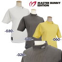 マスターバニーbyパーリーゲイツMASTER BUNNY EDITION パネルジャガードレディース 半袖モックシャツ =JAPAN MADE=759-2267802/22C