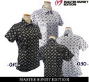 【NEW】マスターバニーbyパーリーゲイツMASTER BUNNY EDITION RE.CYCLEレディース ロゴモノグラムジャガード半袖シャツ759-4160402/24B