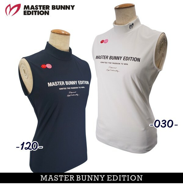 【PREMIUM SALE30%OFF】マスターバニーbyパーリーゲイツMASTER BUNNY EDITION レディースハイテンショントリコットモックネックノースリーブシャツ=MADE IN JAPAN= 759-4167412/24B