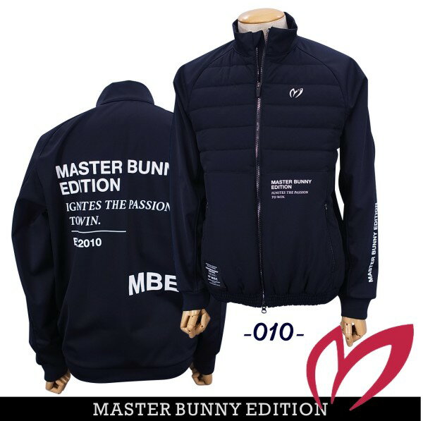 【NEW】マスターバニーbyパーリーゲイツMASTER BUNNY EDITION 部分中わたニットボンディング メンズフルジップブルゾン/ジャンパー 758-4120001/23D