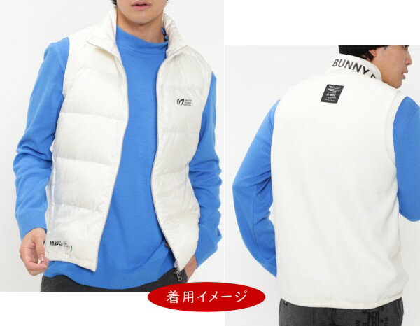 【PREMIUM CHOICE】マスターバニーbyパーリーゲイツMASTER BUNNY EDITION メンズ防風/撥水/透湿 マイクロフトタフタアクティブフィッティング フルジップ仕様暖かダウン×ニットベスト758-4258101/24D【正規品】