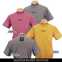 【PREMIUM SALE OFF】マスターバニーbyパーリーゲイツMASTER BUNNY EDITION メッシュトリコットキューブMBE 総柄メンズ半袖モックシャツ758-3267603/23B