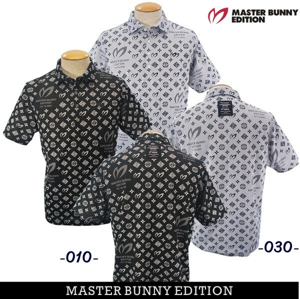 【NEW】マスターバニーbyパーリーゲイツMASTER BUNNY EDITION RE.CYCLEメンズ ロゴモノグラムジャガード半袖シャツ758-4160401/24B